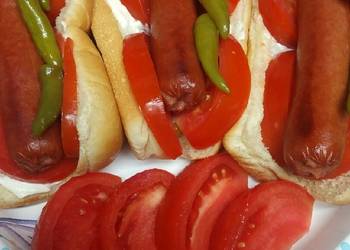 Easiest Way to Prepare Appetizing Tomatoes and Hotdogs