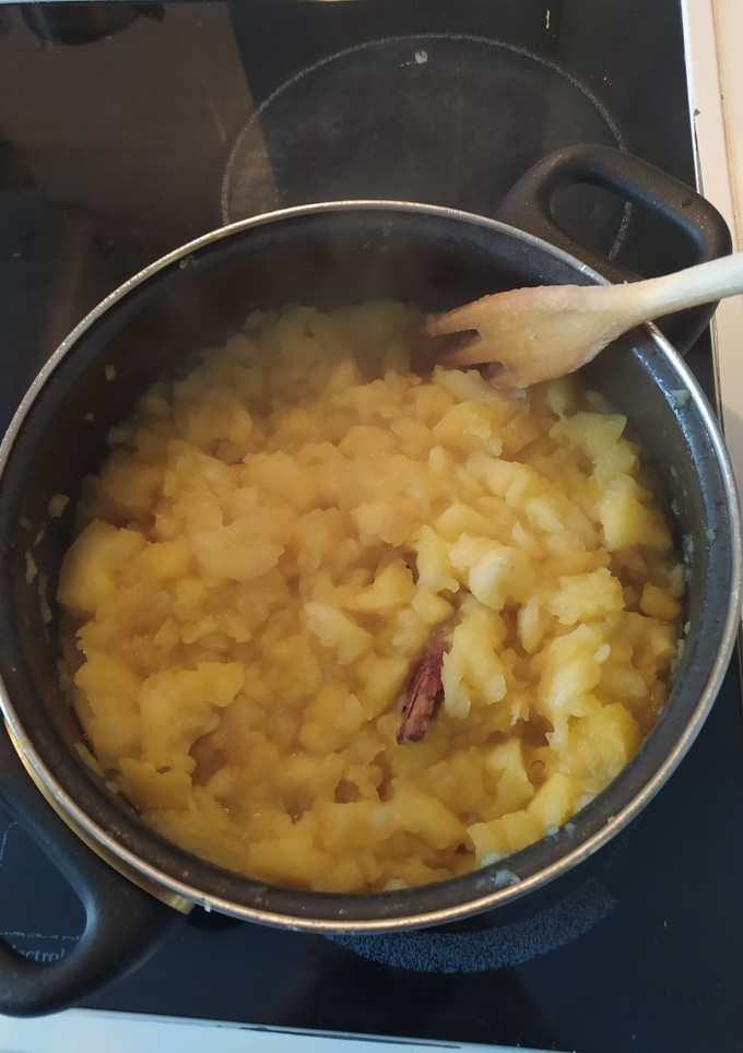 Una foto de Puré de manzana para carne