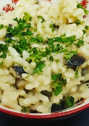 Une photo de Risotto aux champignons
