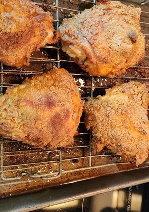 A picture of Crispy Un-fried Chicken.