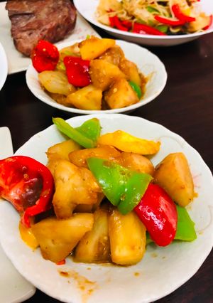 Una foto de Berenjena salteada con miso🇺🇾🇯🇵茄子の鴫焼（しぎやき）