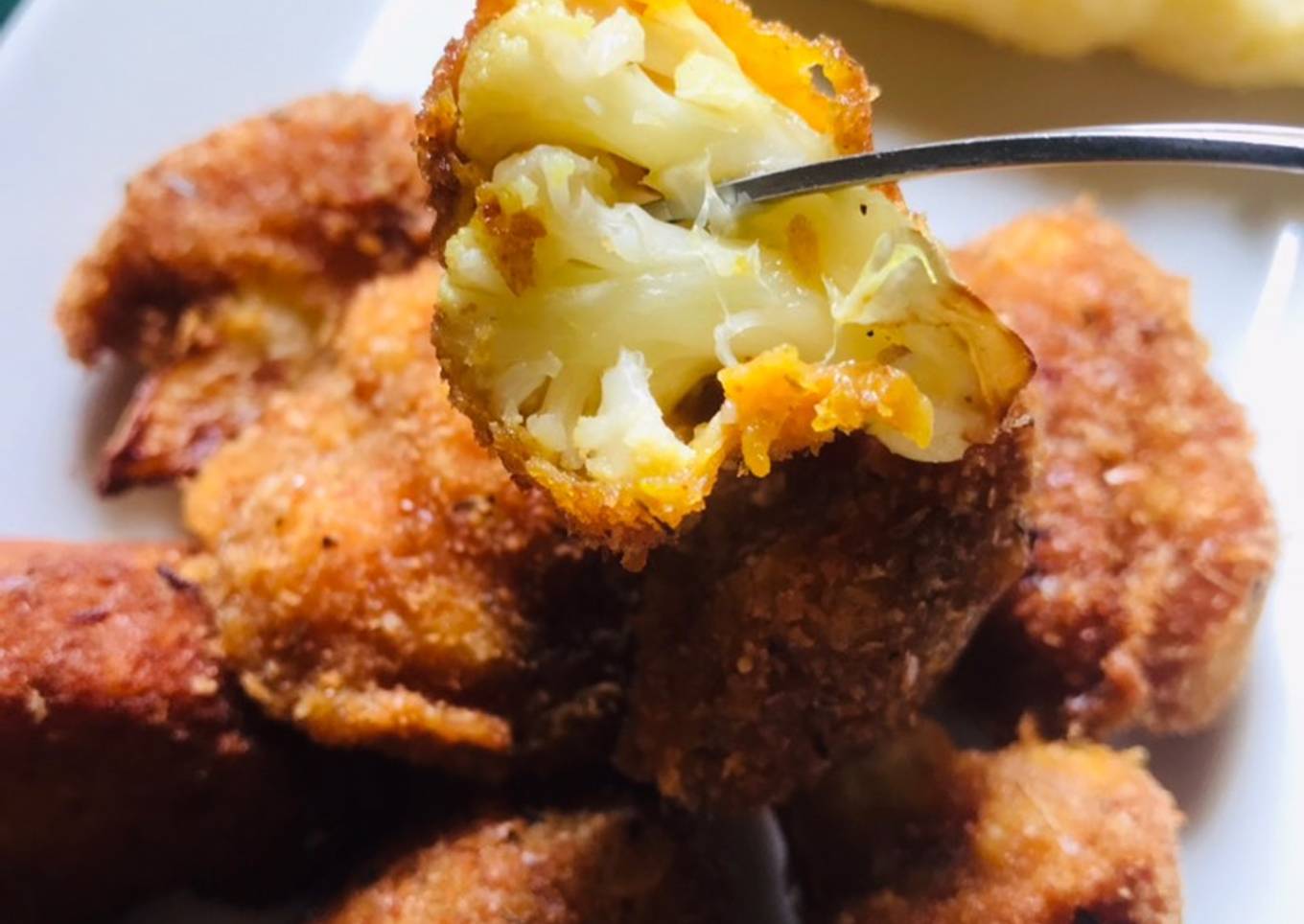 Deep fried Cauliflower Nuggets