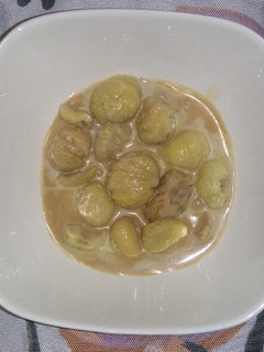 Una foto de Castañas en salsa de toffee