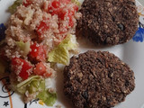 Hamburguesas porotos negros y avena