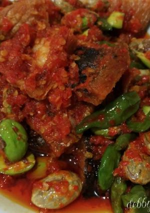 Foto resep Ikan asin balado pete