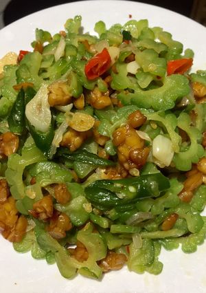 Foto resep Tumis pare dan tempe