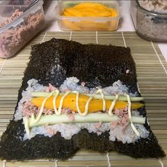 A picture of Canned Tuna, Japanese Brown Rice Kimbap.