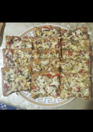 صورة لوصفة 🥪 بيتزا بخبز الطوست 🥪