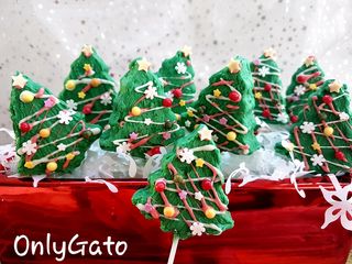 Cake pops en forme de sapin