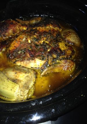 A picture of Whole Garlic Herb Chicken.