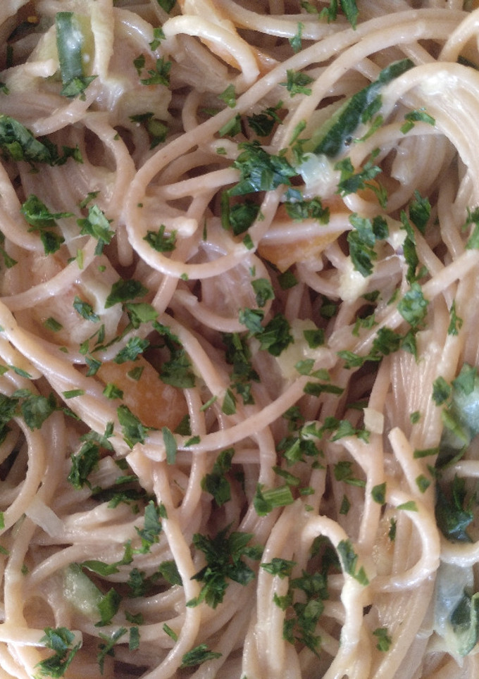 Una foto de Tm5 - Espaguetis Veg a la Carbonara