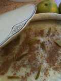 Arroz con leche y piel de naranja confitada