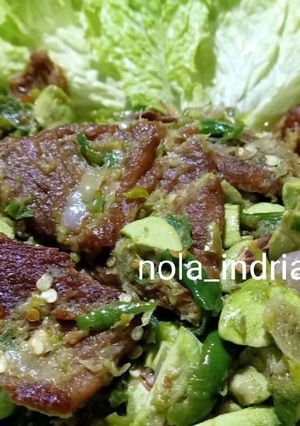 Foto resep Dendeng batokok cabe ijo