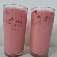 A picture of Mohobbet e shorbet / Rose flavoured milk shorbet.