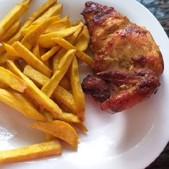 A picture of Sweet Potato Chips#4 week challenge.