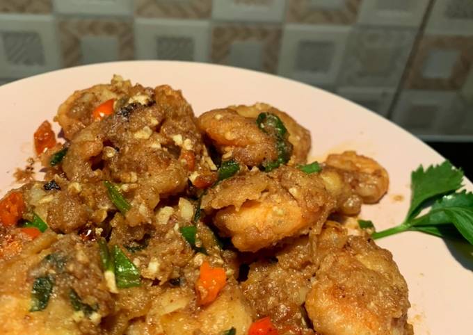 Resep udang telor asin