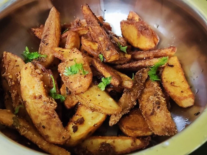 Easy Steps to Make Potato wedges which So Delicious
