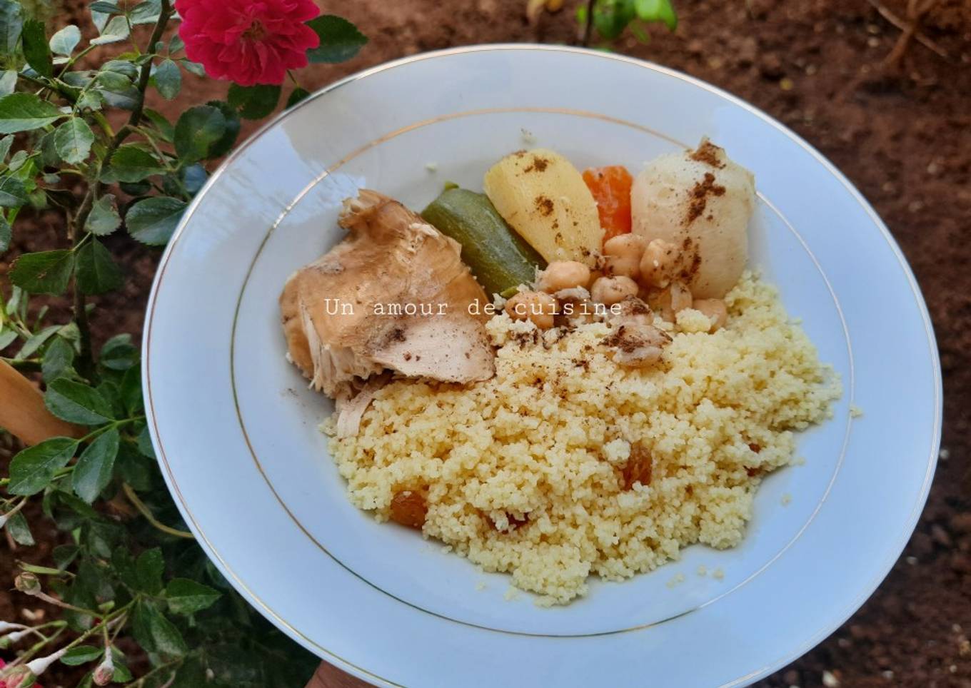 Couscous au poulet sauce blanche 🥣