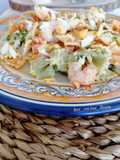 Ensalada de pasta con gambas