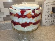 A picture of strawberry trifle recipe
