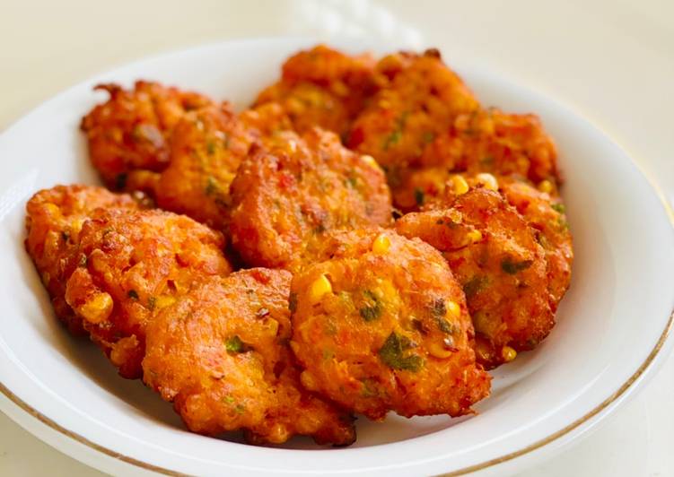 Bakwan jagung merah pedas