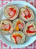 Rotolo di carne colorato