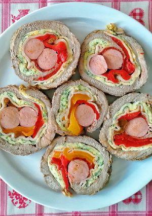Foto di Rotolo di carne colorato