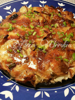 Una foto de Pastel de tortilla de patatas chips al horno