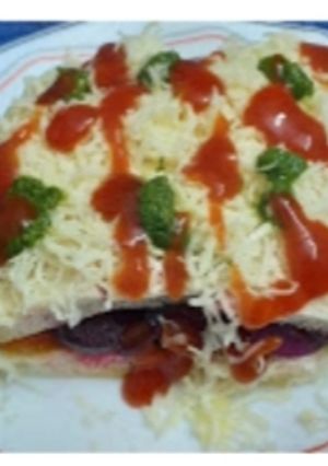 A picture of Veg cheese sandwich (Bombay sandwich).