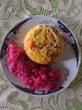 Arroz de sardina con ensalada de payaso