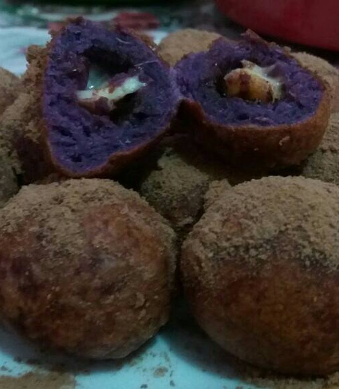 Foto resep Bola Ubi Ungu isi Nutella Keju