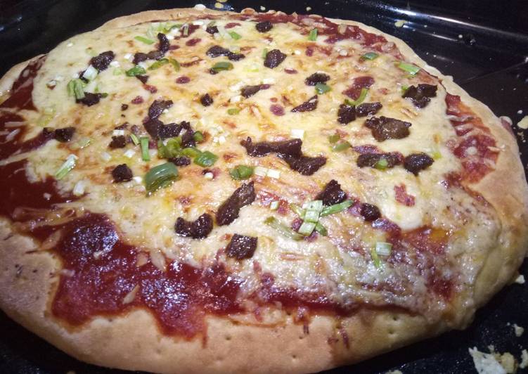 Easiest Way to Prepare Super Quick Homemade Chicago cheese steak pizza