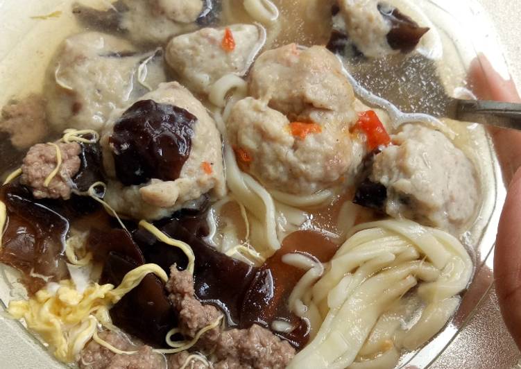 Langkah Mudah untuk Menyiapkan Mie bakso daging tanpa tepung, Lezat Sekali