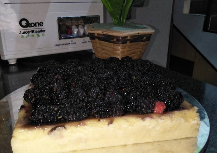 Resep Berry&#39;s Cheesecake Roti Tawar Kukus, Lezat