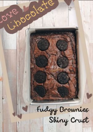 Foto resep Fudgy Brownies Shiny Crust