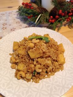 Una foto de Arroz con gambas y piña con sabor cookpad