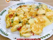 Gambar telur dadar cili merah