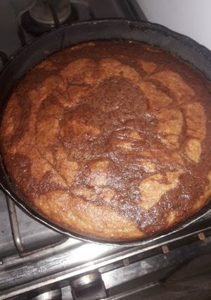 Una foto de Bizcochuelo de banana marmolado