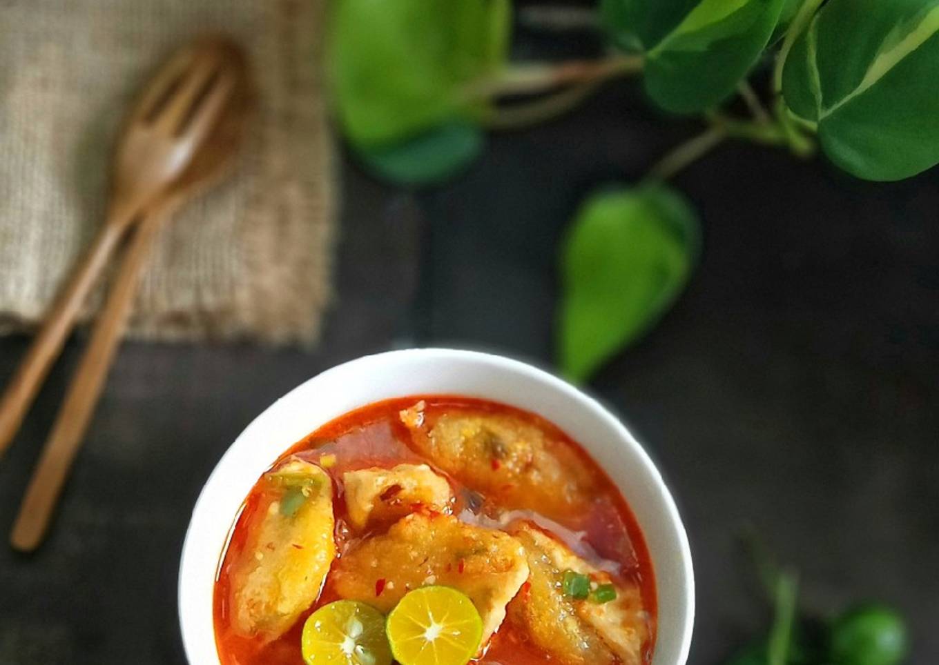 Tahu Aci Kuah Pedas