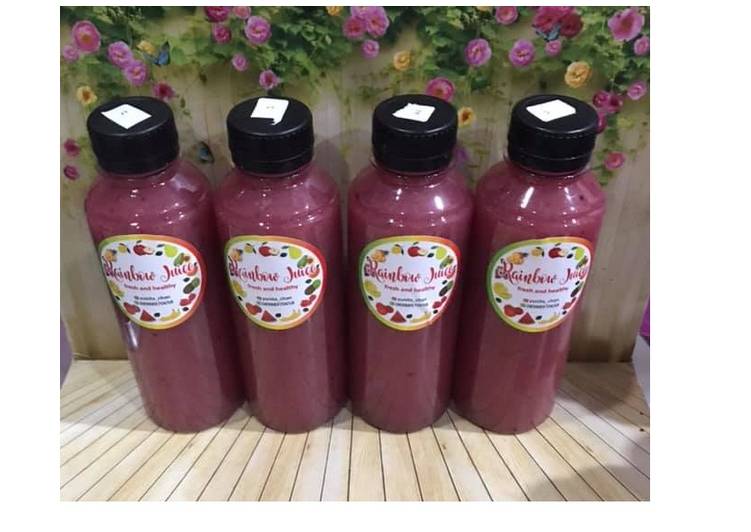 Bagaimana Membuat Diet Juice Guava Chicory Blueberry Grape yang Menggugah Selera
