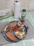 Chorizos y Papas achatadas
