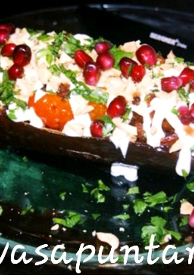 Una foto de Berenjena asada templada  (Fatteh bathenjan) فتّة,