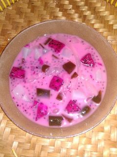 Foto resep Es Campur dengan Jeli Daun Ubi Jalar
