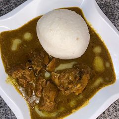 A picture of Baobab soup (miyar kuka).