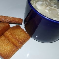 A picture of Chicken egg soup.