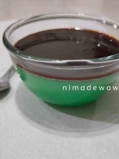 Foto resep Puding Hijau Vla Coklat