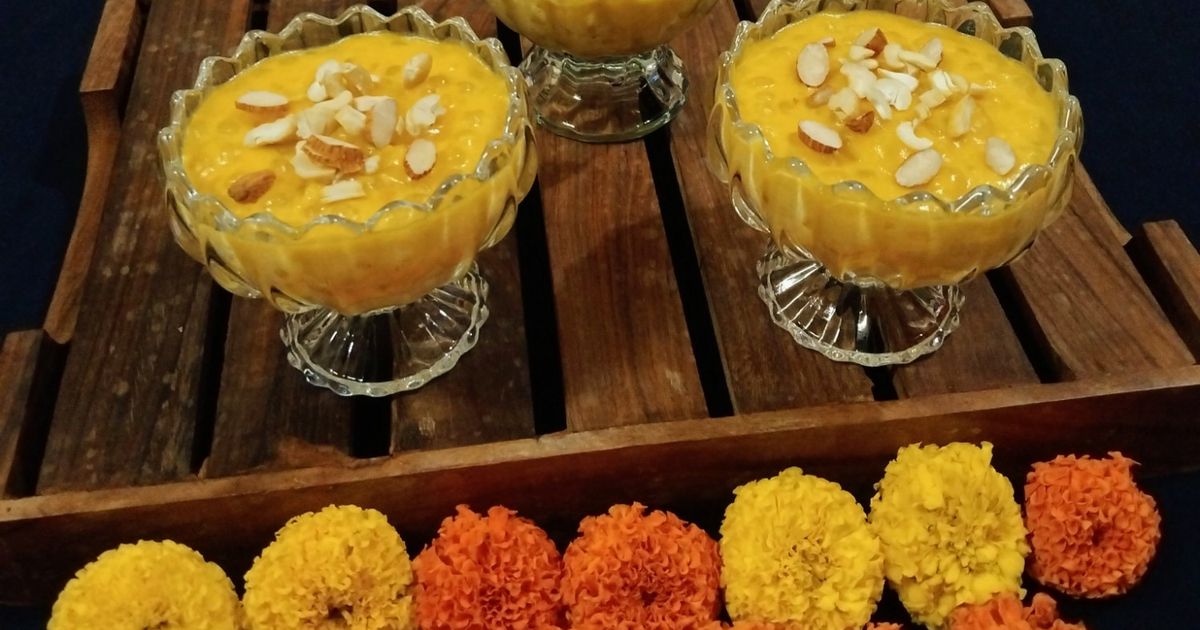 Mango Sago Kheer Recipe - Sabudana Kheer With Mangoes