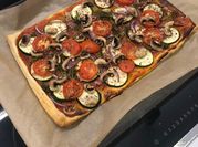 A picture of pizza filling