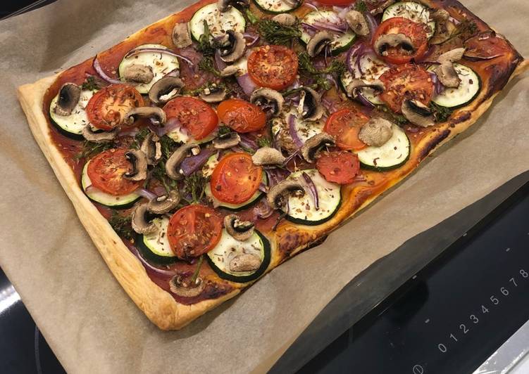 Recipe of Homemade Veggie Pizza with pastry base