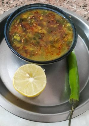 A picture of Moong Chilka Dal With Palak.